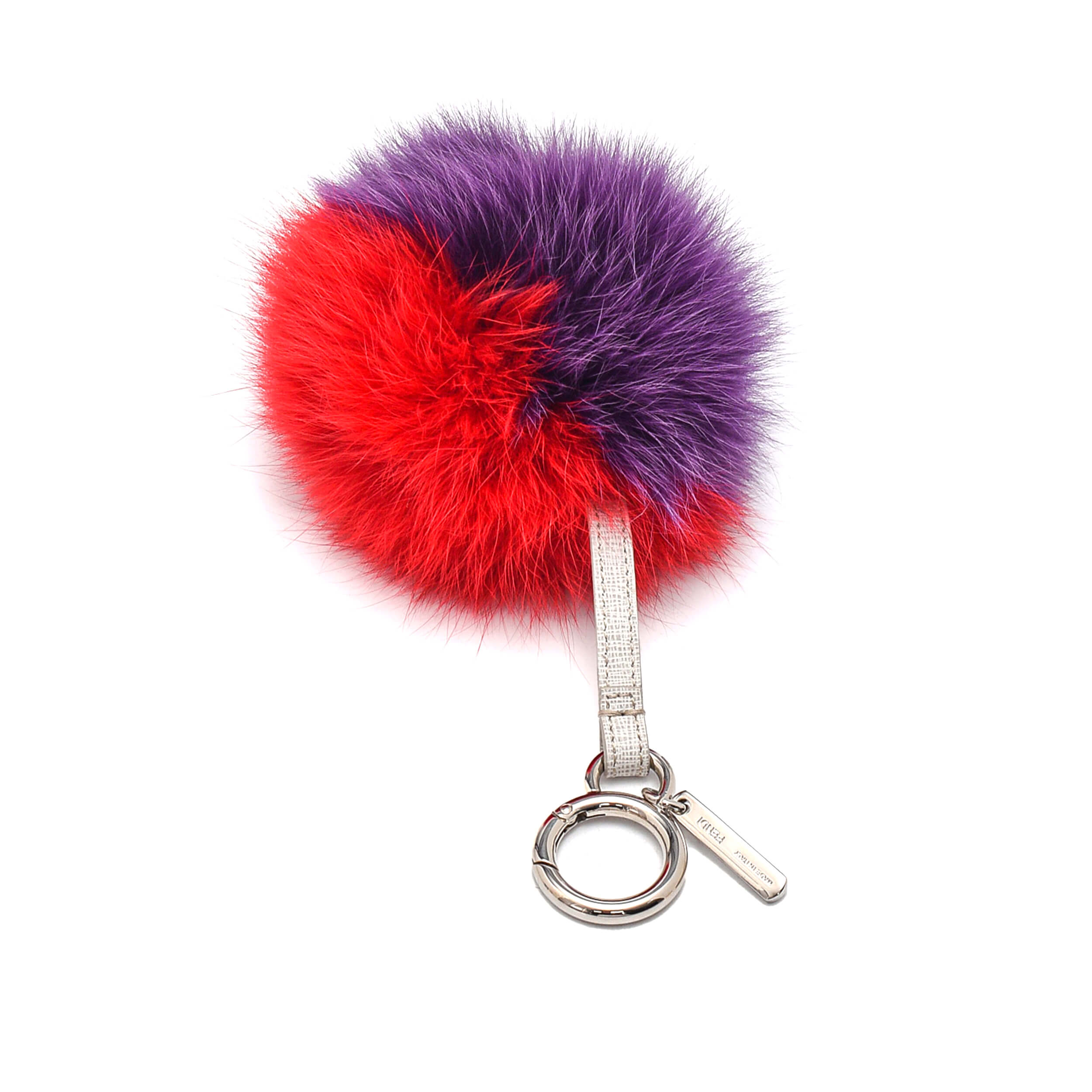 Fendi - Red&Purple Fur Key Chain 